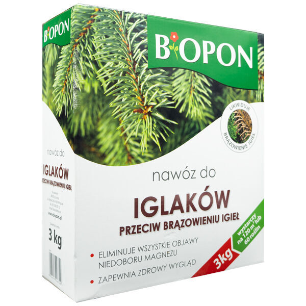 novi Nawóz Przeciw Brązowieniu Iglaków 3KG Biopon kompleksno đubrivo