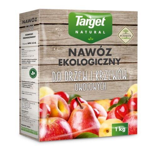 новое комплексное удобрение Target Nawóz Eko Do Drzew I Krzewów Owocowych 1kg 100dni