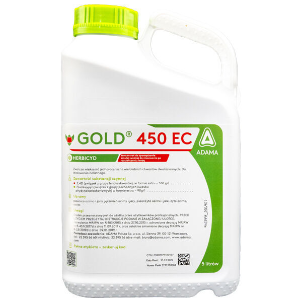 herbisida Adama Gold 450 Ec 5l baru