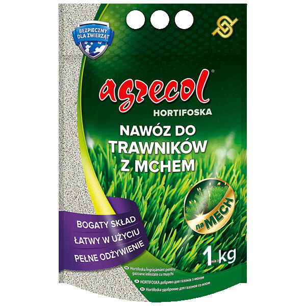 Agrecol Hortifoska Abono Césped con Musgo 1KG