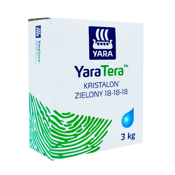 new Yara Kristalon Zielony 18-18-18 3kg plant growth promoter