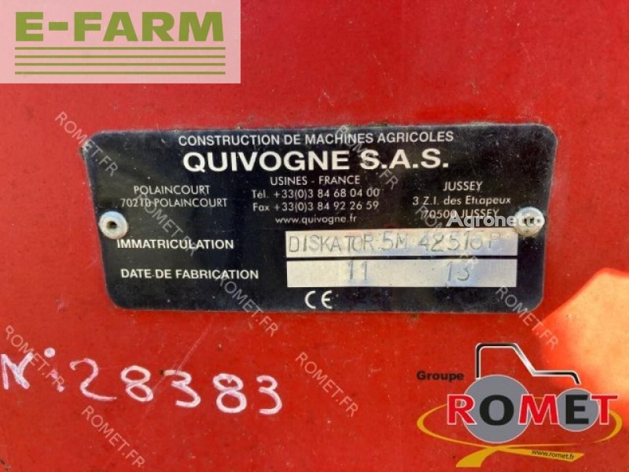 Quivogne diskator 5m cultivador - Agronetto