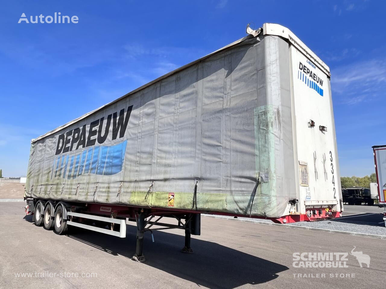 semi-trailer dengan terpal samping Fruehauf