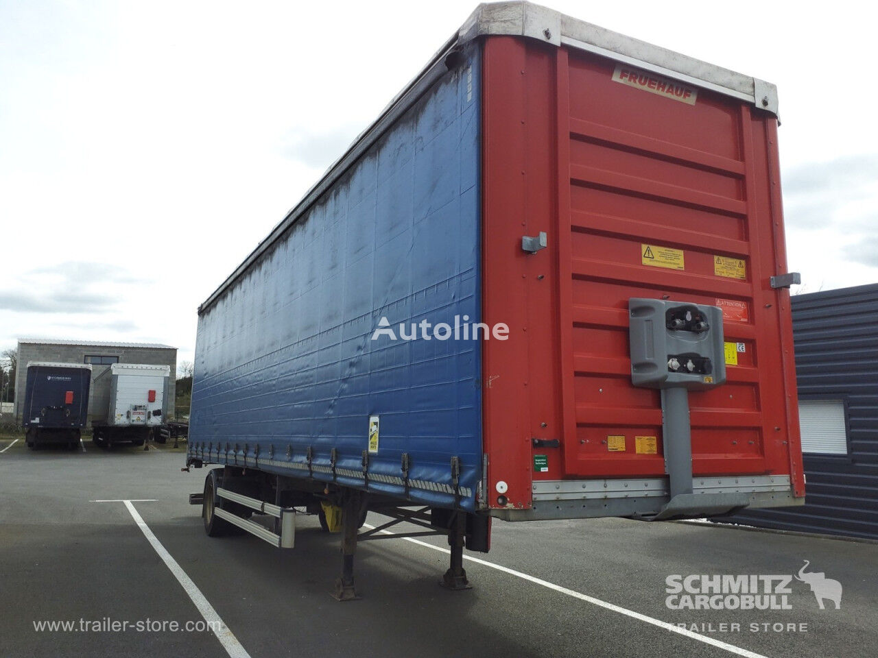 نصف مقطورة ستائر منزلقة Fruehauf Curtainsider Coil