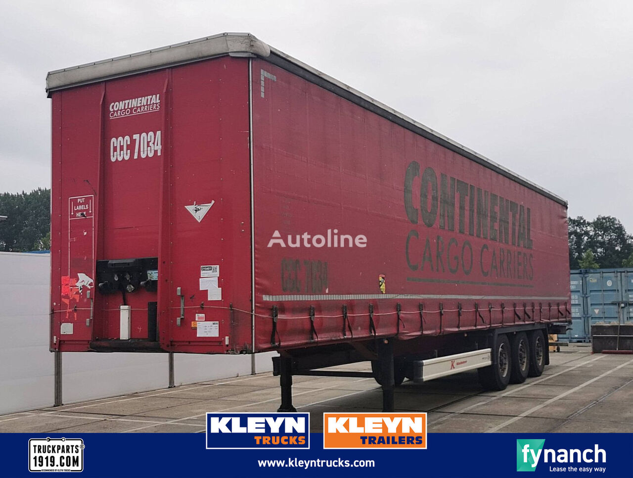 Kässbohrer XS bpw hard wood floor curtain side semi-trailer