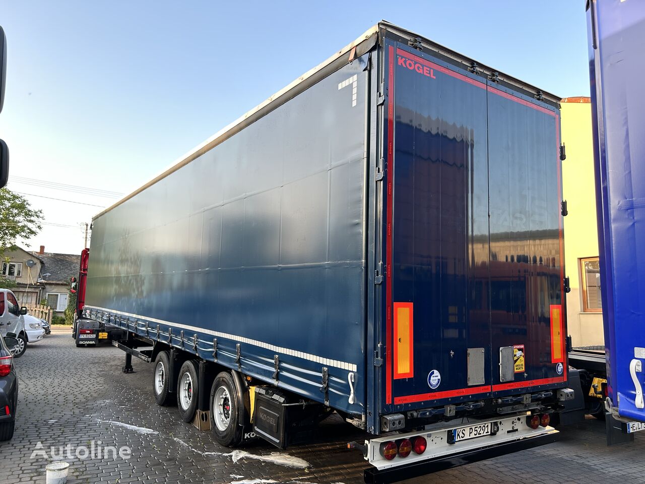 Kögel MEGA SAF 2019 NEW PLANE / FROM GERMANY / TIRES 70% / NEW TARPAUL curtain side semi-trailer