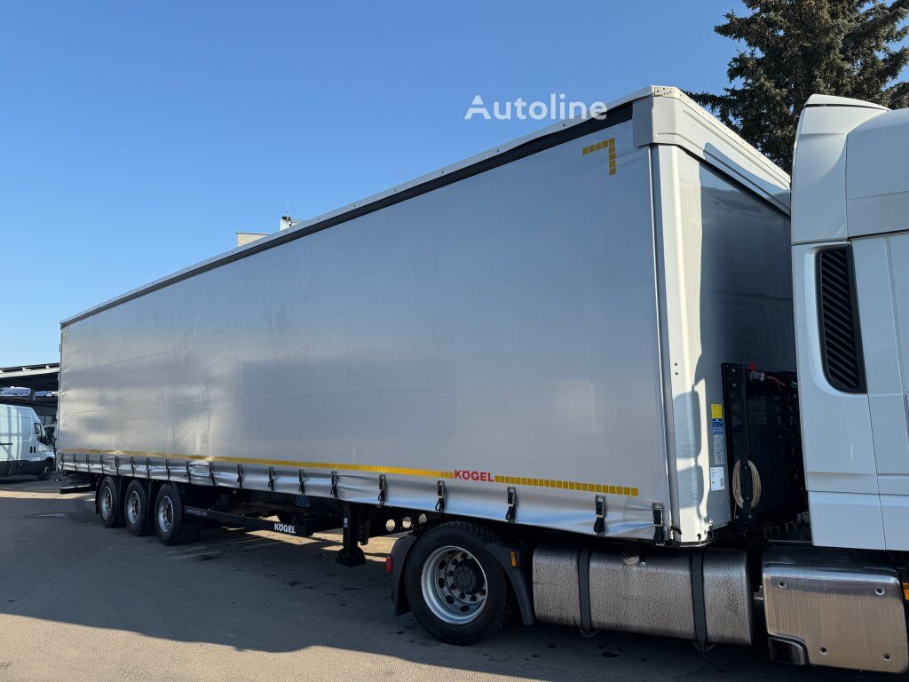 Kögel S24-1 MEGA/lowdeck curtain side semi-trailer