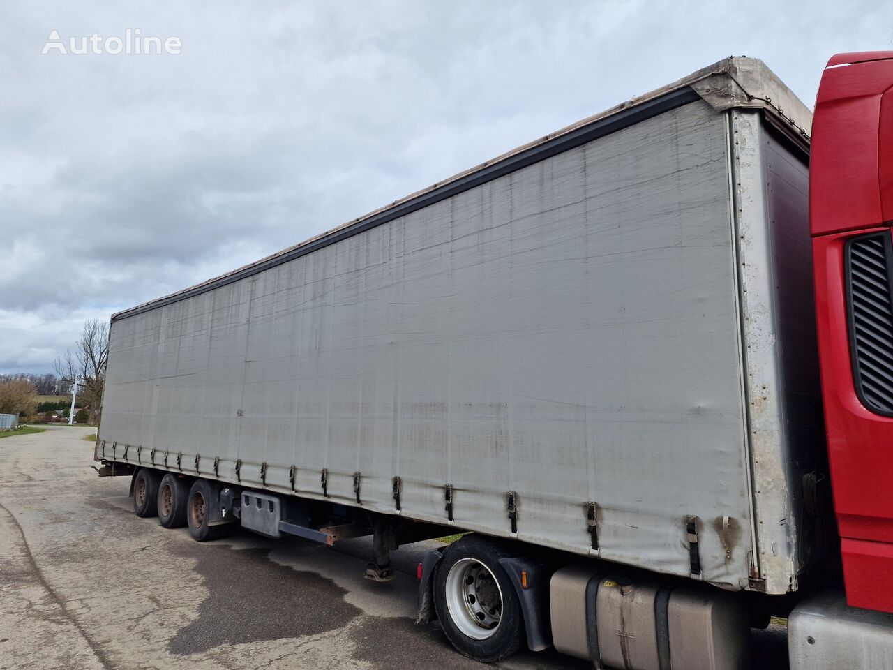 Kögel SNCO 24, SAF, lowdeck curtain side semi-trailer