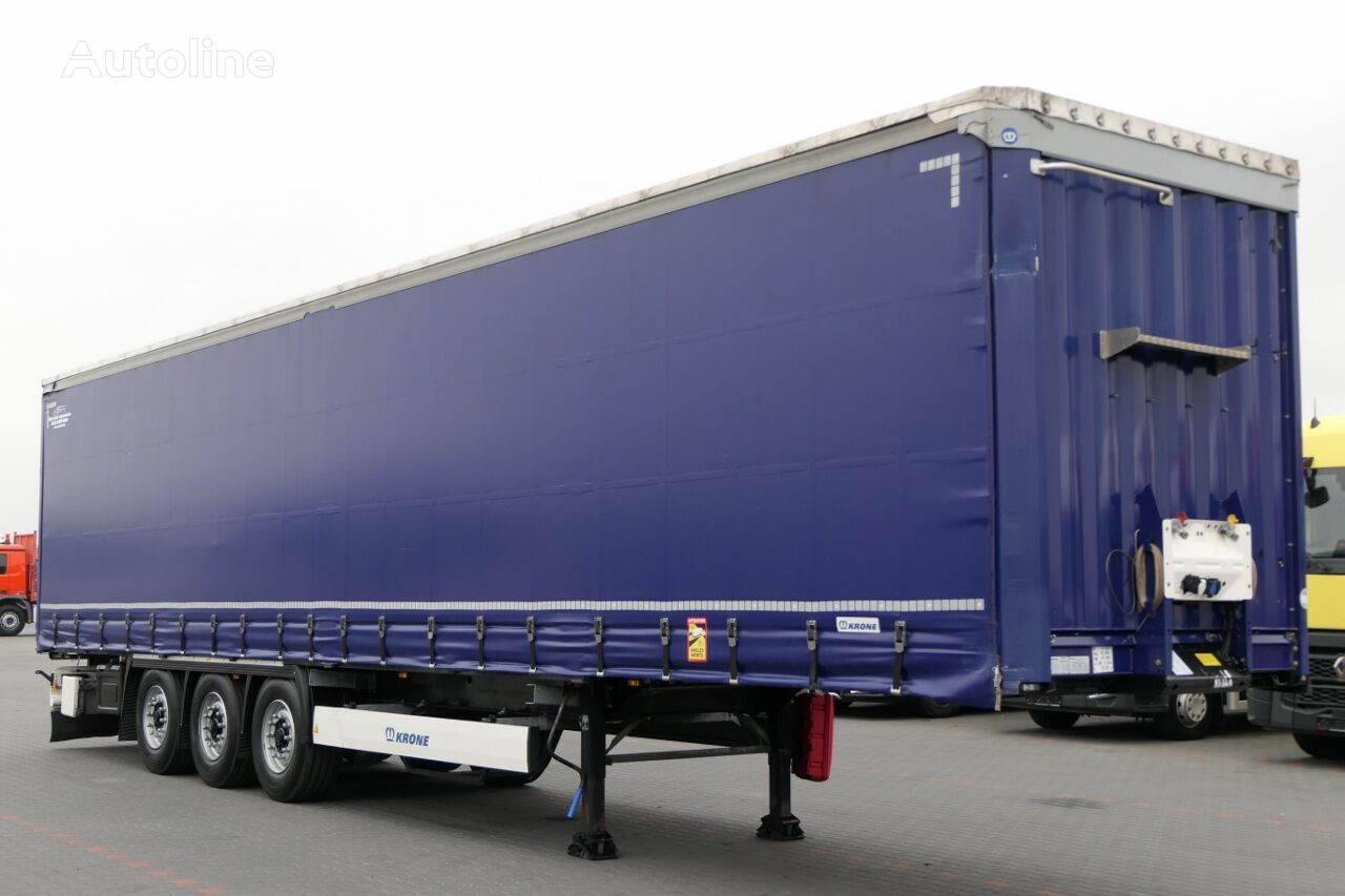 Krone FIRANKA STANDARD / OPONY 100 % / BARDZO MOCNA PODŁOGA: SZYNA-DES curtain side semi-trailer