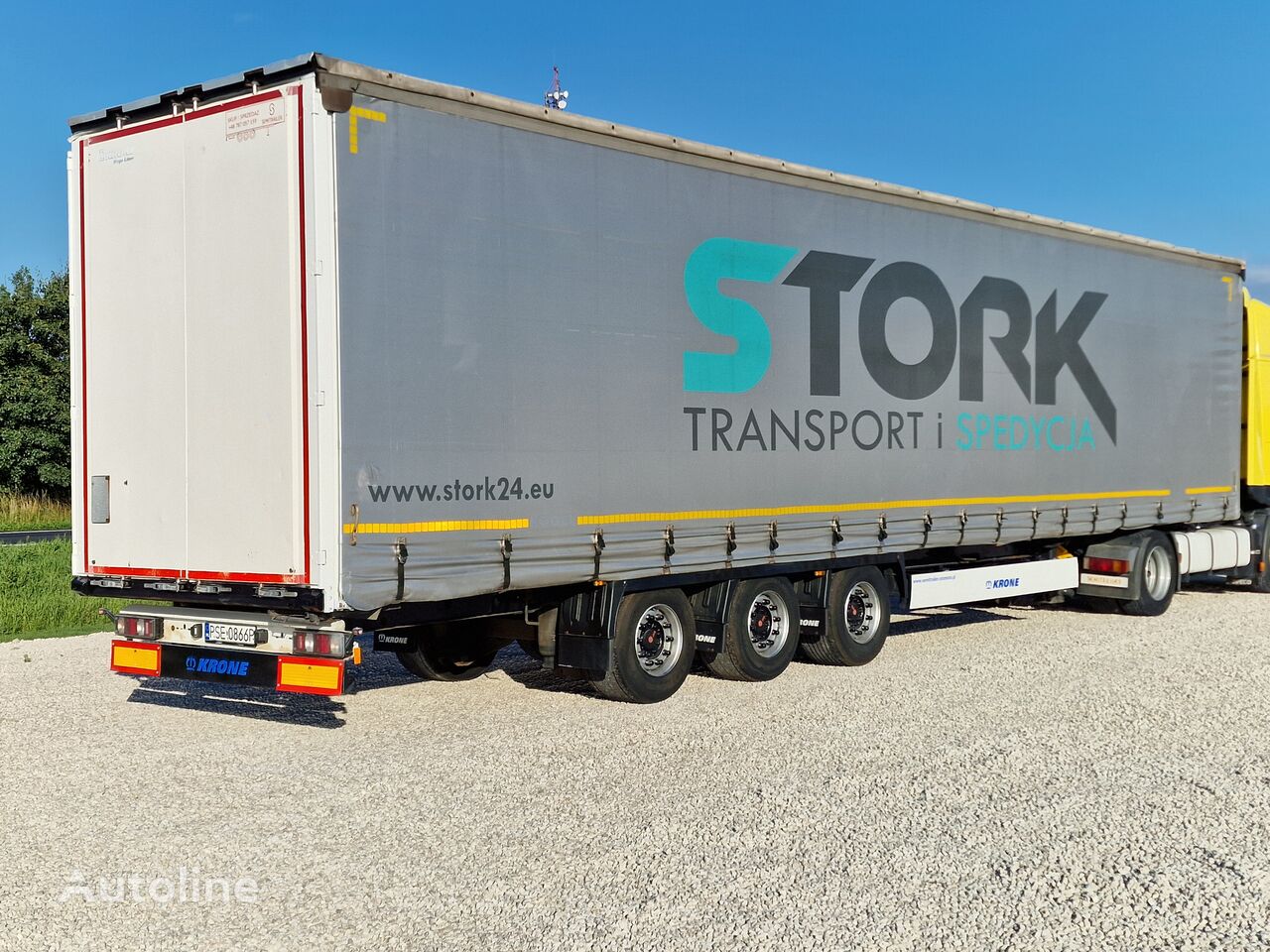 Krone MEGA FIRANKA - OSIE SAF INTRAX - ŁADAN RAMA! curtain side semi-trailer