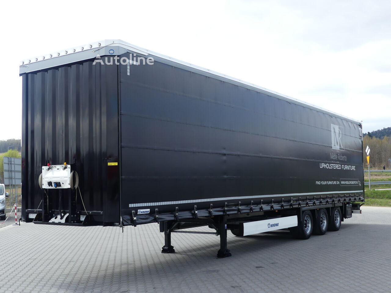 Krone MEGA / FIRANKA / OŚ PODNOSZONA / DACH PODNOSZONY / IDEALNY STAN  Schiebeplanenauflieger - Autoline