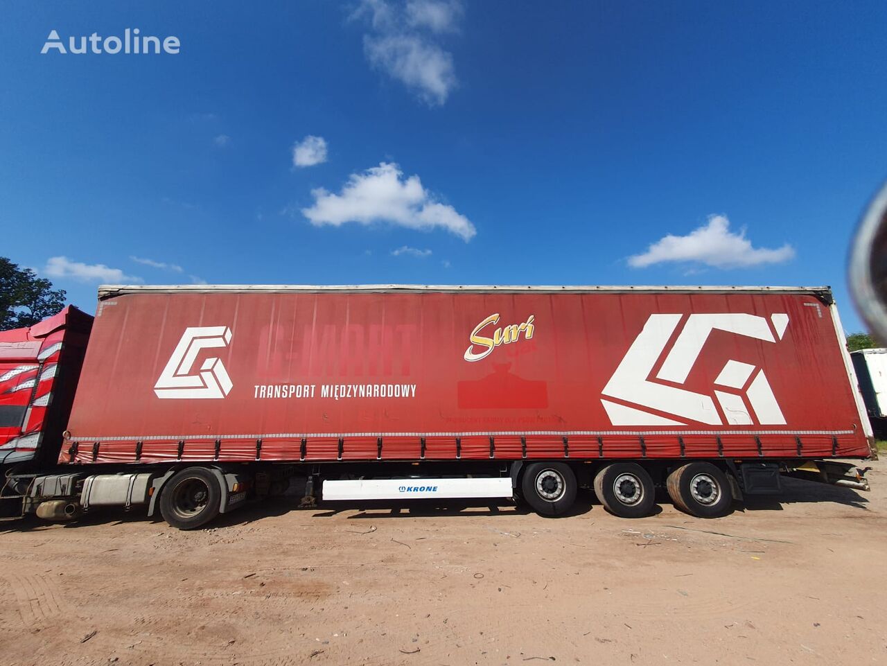 نصف مقطورة ستائر منزلقة Krone Mega Liner