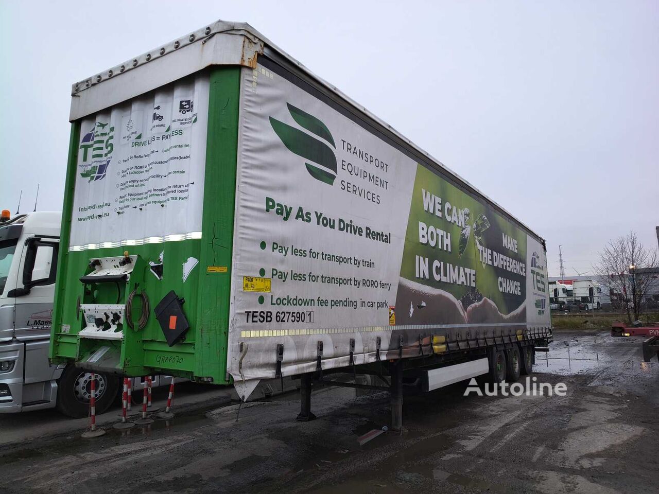 Semi-remorque à rideaux coulissants Krone SD - Autoline
