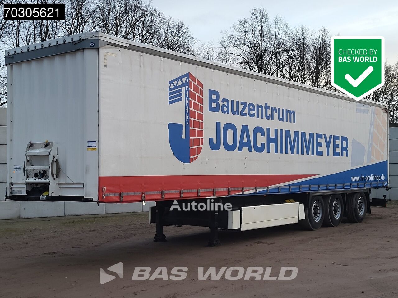 Semi-remorque à rideaux coulissants Krone SD 3 axles APK 02/26 Kooiaap Lift + Stuuras - Autoline
