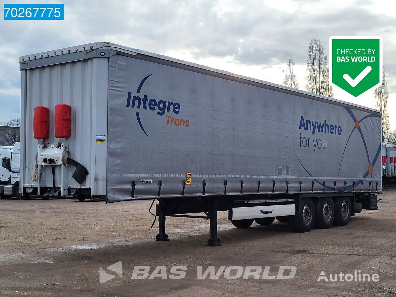 Krone SD 3 axles Alcoa's Sliding Roof Anti Vandalism curtain side semi-trailer