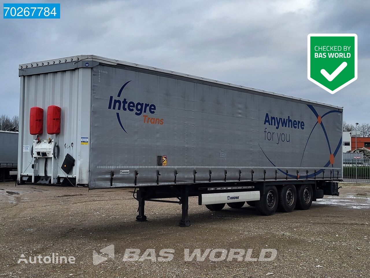 Krone SD 3 axles Anti-Vandalimus-Plane curtain side semi-trailer