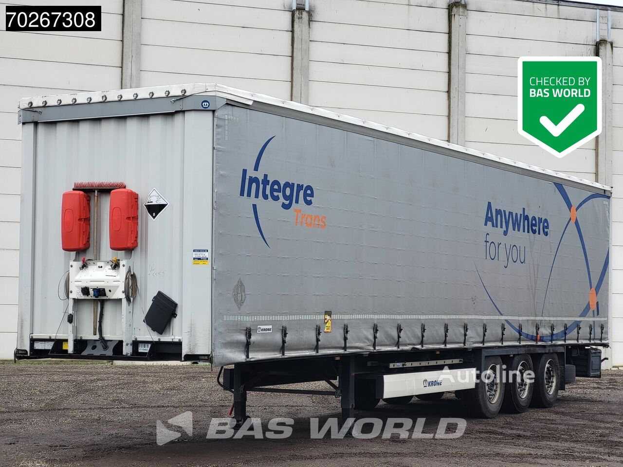 Krone SD 3 axles Anti Vandalismus Plane Schuifdak curtain side semi-trailer