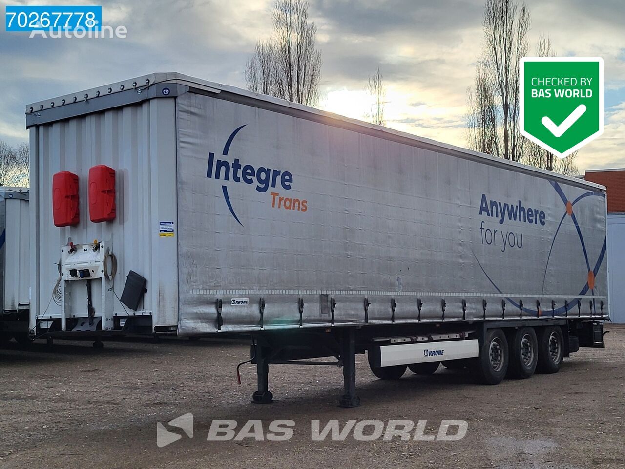 Krone SD 3 axles Edscha Anti Vandalismus curtain side semi-trailer