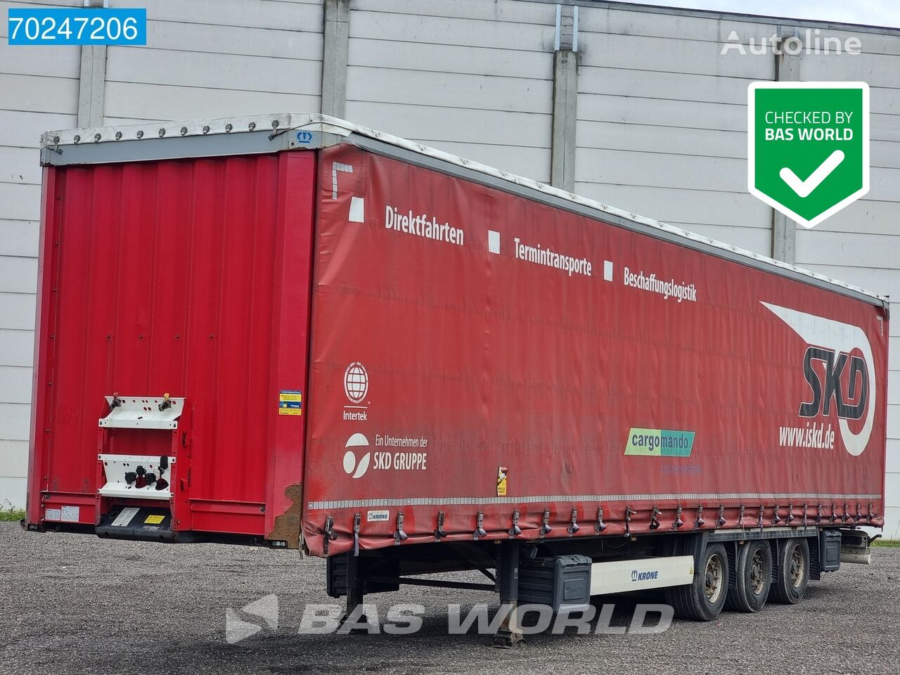 Krone SD 3 axles Liftachse Lift+ Sliding Roof Mega semi-trailer med gardinkapell