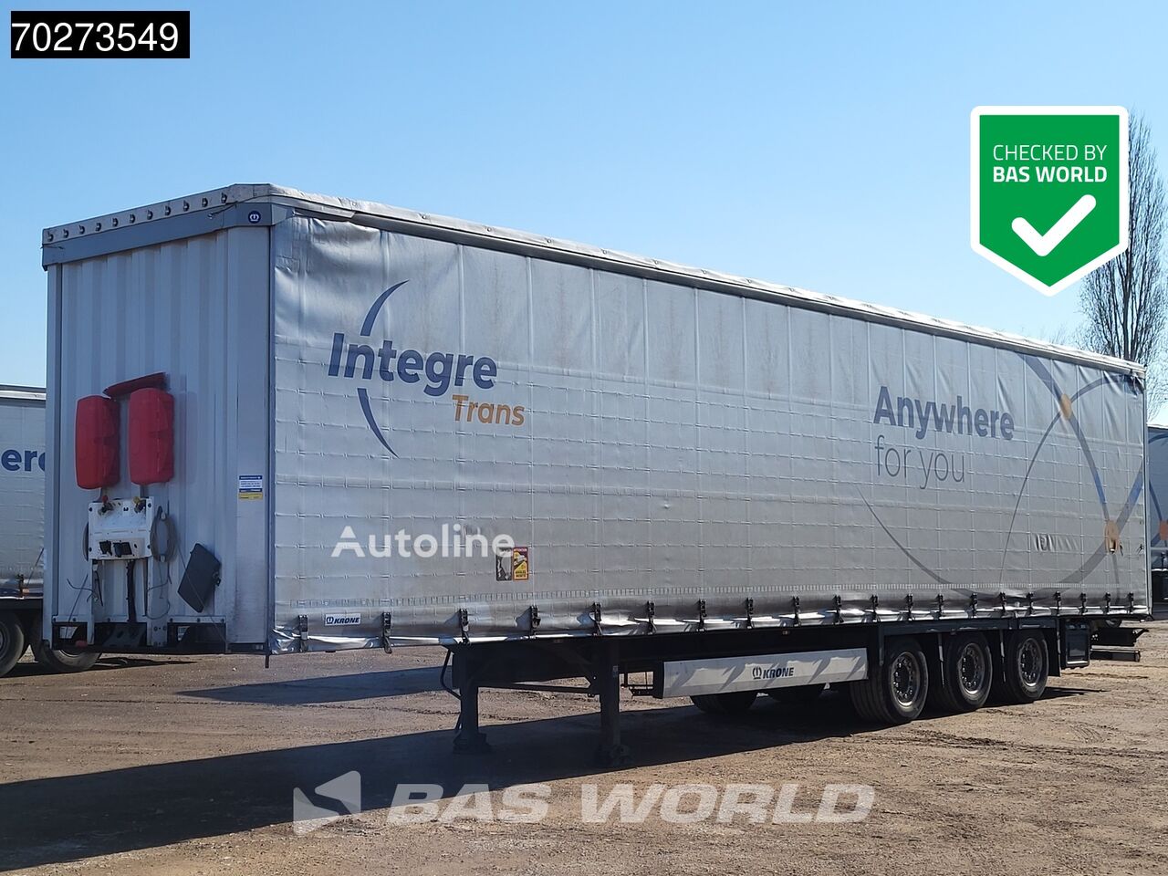 Krone SD 3 axles Mega Hubdach Edscha Alcoa's curtain side semi-trailer