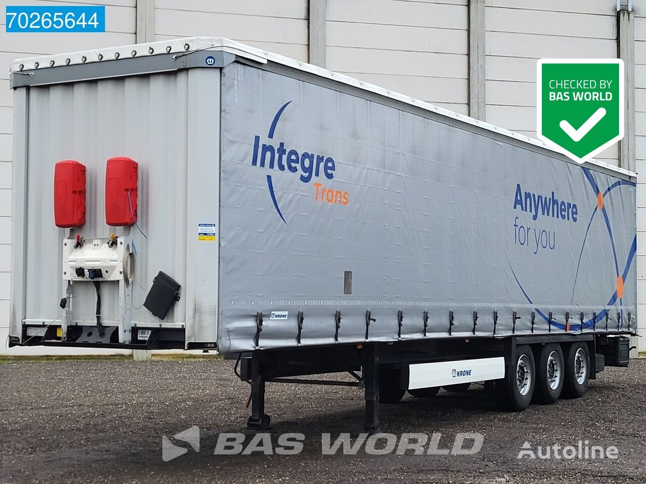 semi-trailer dengan terpal samping Krone SD 3 axles Sliding Roof Anti Vandalism