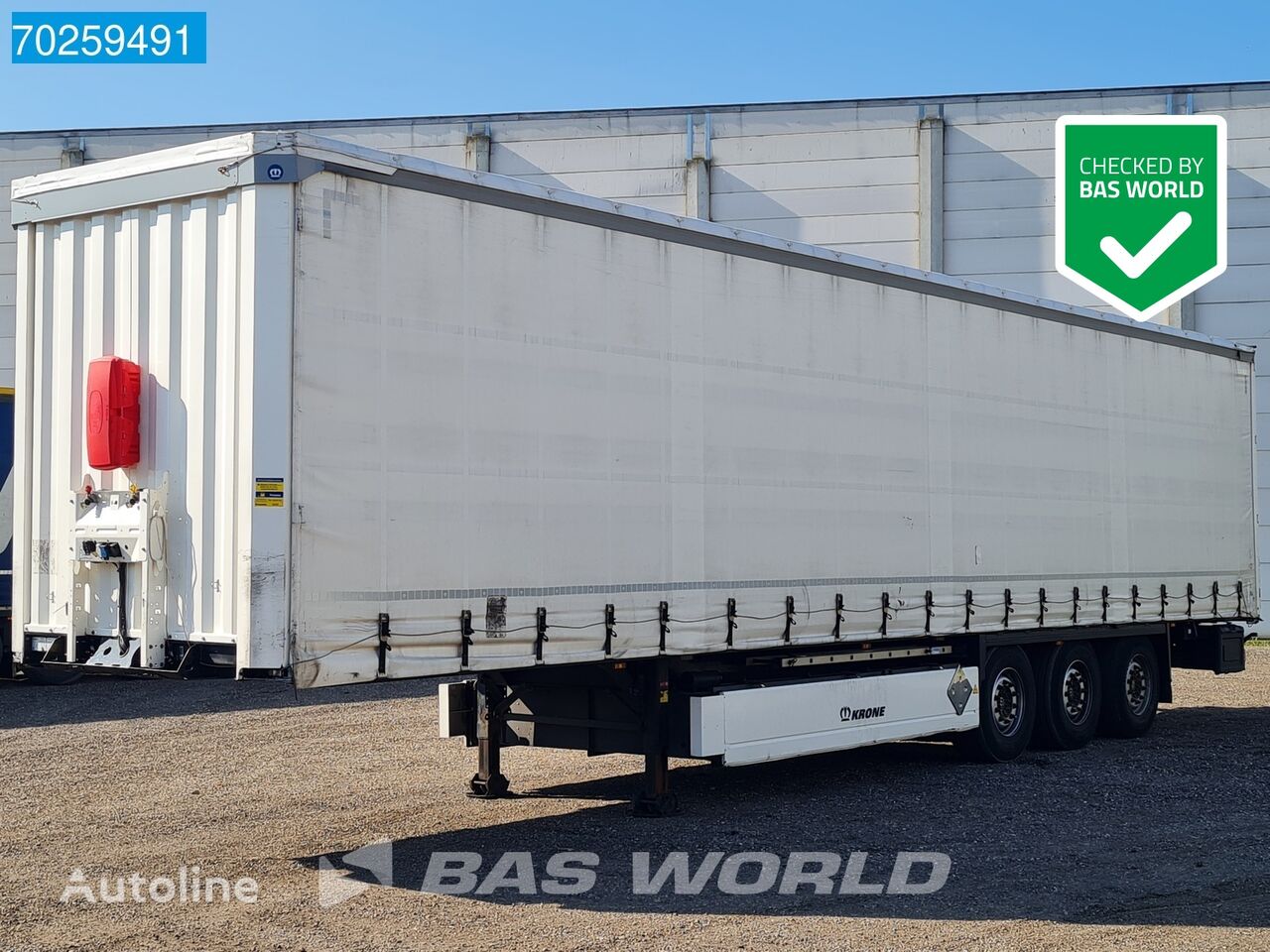 užuolaidinė puspriekabė Krone SD 3 axles TUV 08/25 2xLiftachse Palettenkasten