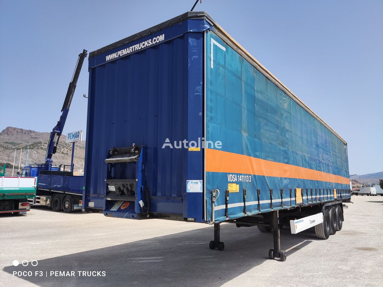 Krone SD TAUTLINER PLATAFORMA ELEVADORA curtain side semi-trailer