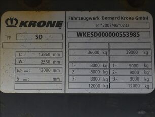 Venta de Krone SD standard semirremolque con lona corredera - Imagen 5 | Autoline CO Krone SD standard semirremolque con lona corredera | Imagen 5 - Autoline
