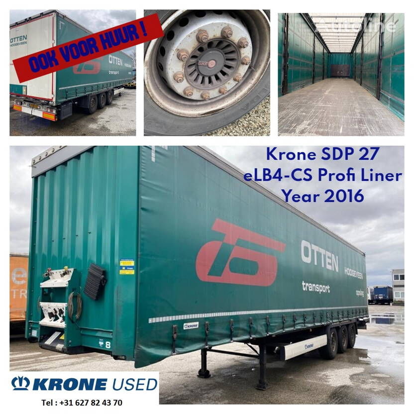 带侧帘半挂车 Krone SDP 27 eLB4-CS Profi Liner