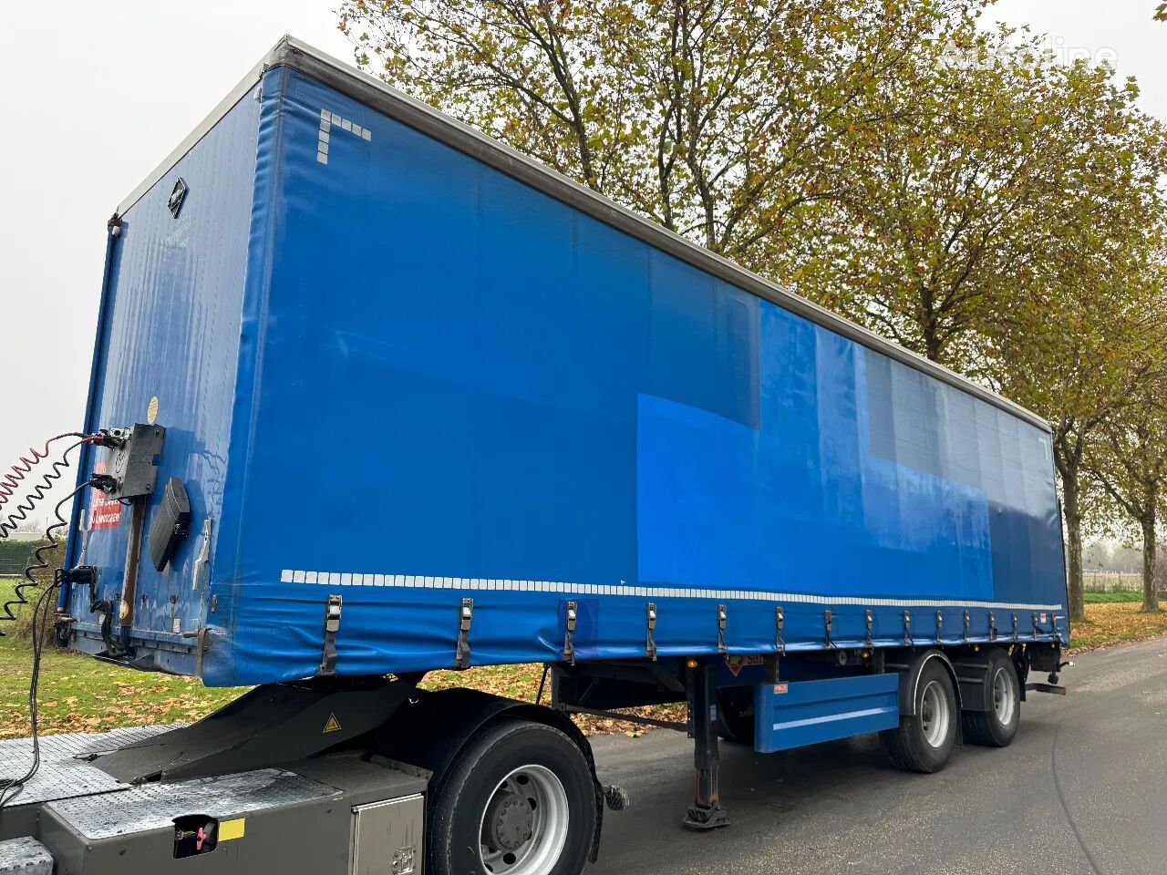 Samro 2 ASSIGE SCHUIFZEIL OPLEGGER MET GESTUURDE ACHTERAS curtain side semi-trailer