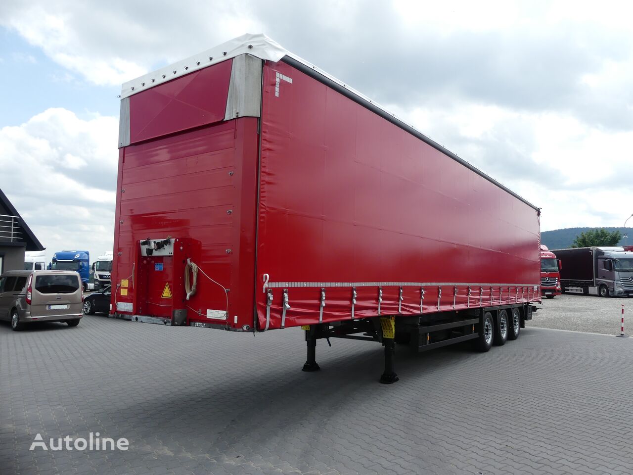 Schmitz Cargobull FIRANKA / VARIOS / IDEALNY STAN / 2 POZYCJE ZAWIESZENIA / KOMPLE oplegger schuifzeil