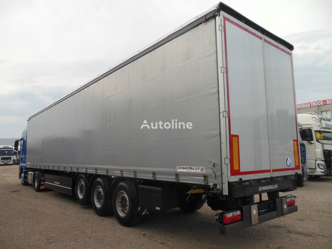 semi-trailer dengan terpal samping Schwarzmüller S1, BORDWÄNDE, PALETTEN BOX, LIFT ACHSE, TOP!!!