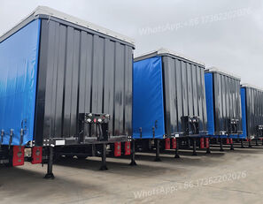 semi-reboque com cortina lateral Titan 3 Axle 40 FT Curtain Side Trailer Price novo