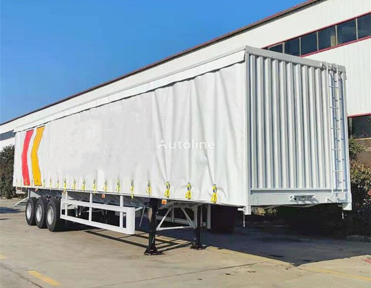 semiremorcă cu prelată cortina Titan Curtain Side Flatbed Trailer for Sale - Z nouă