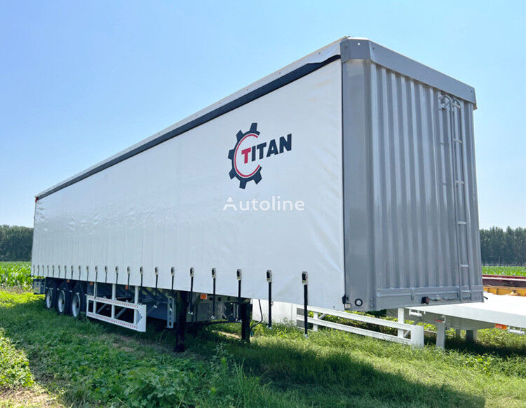 ново полуремарке със завеси Titan Cutain Side Flatbed Trailer for Sale in Russia - Z