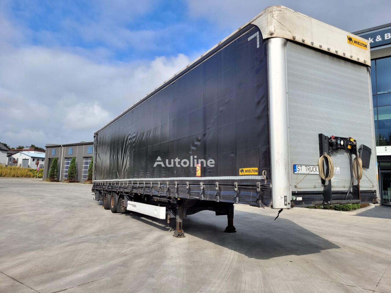 커튼 사이드 세미 트레일러 Wielton MEGA / BDE/ COILMULDE/ HUBDACH/ LIFTACHSE /BRANDSCHADEN - Autoline