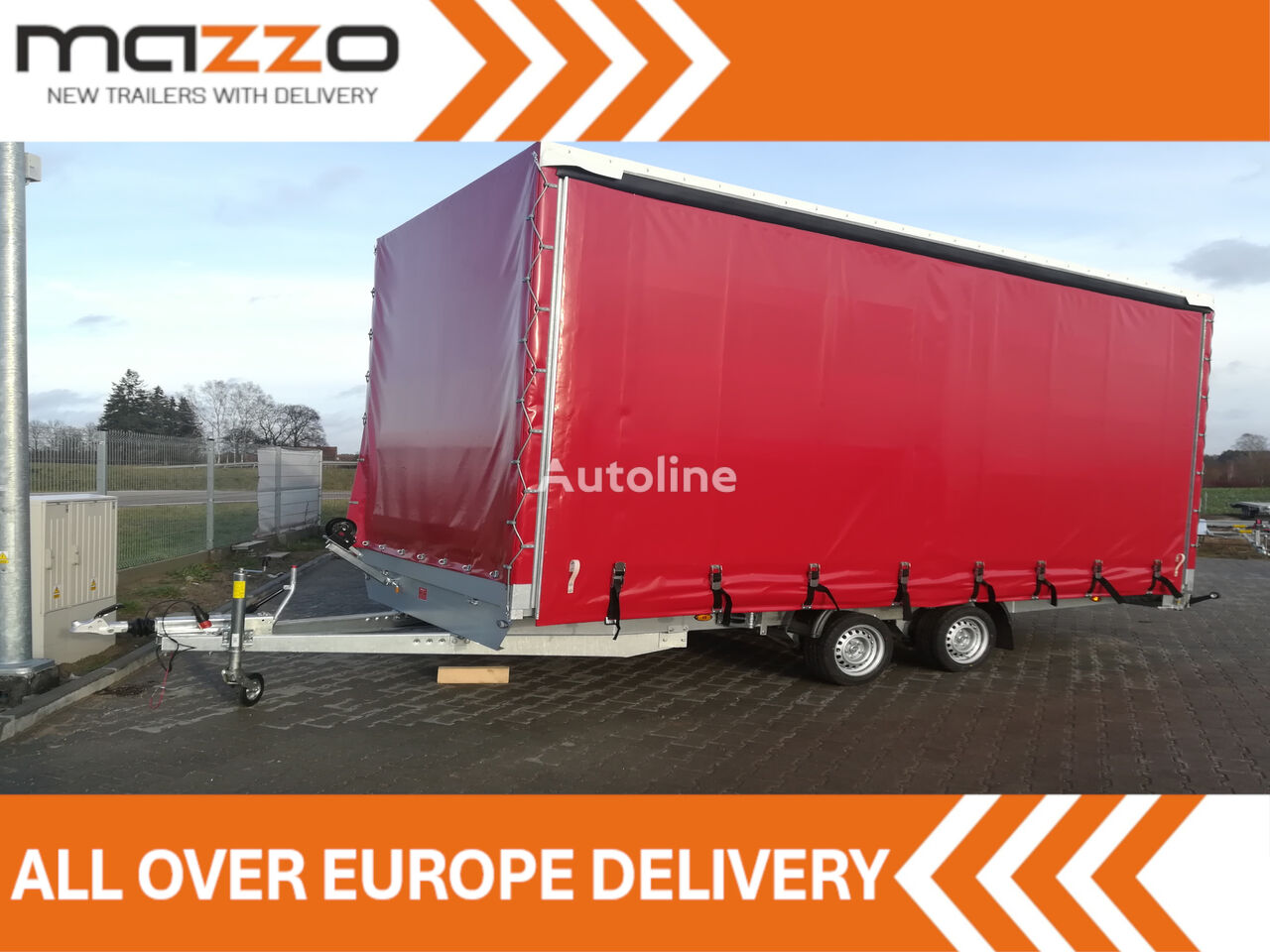 nový shrnovací plachtovy prives Forwarding/ Freight 420x220x220cm Trailer with tarp canopy