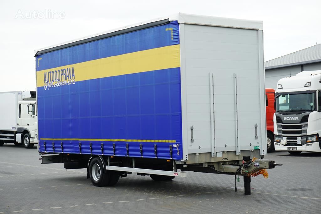 GTS TANDEM / 1 OŚ / DŁ. 7,4 M / GÓRNY ZACZEP / ŁAD. 6 080 KG / 18 PA curtain side trailer