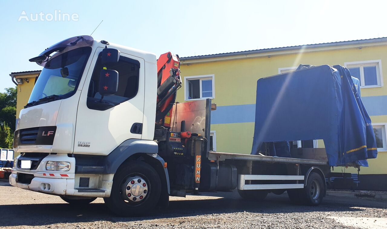 Camion rideaux coulissants DAF 15t LF55.220 +Palfinger PK8500 - Autoline