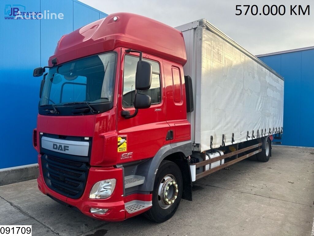 camião com lona deslizante DAF CF 280 EURO 6, ADR, Dhollandia