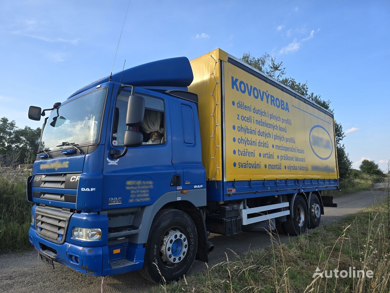 DAF CF 85 410, EURO 5, MANUAL, original kilometr, Tires 90% カーテンサイダートラック