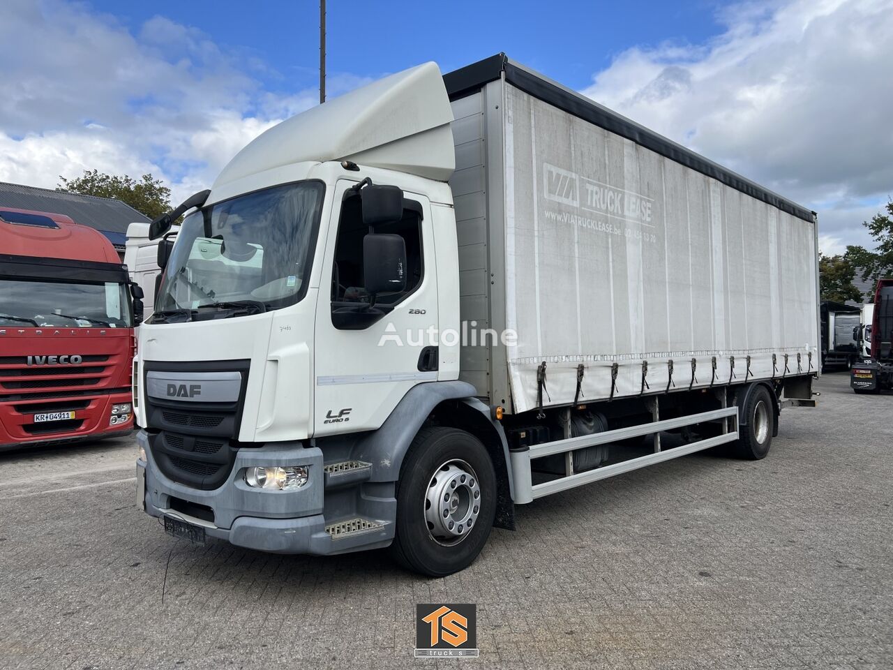 tovornjak s pomične zavese DAF FA 19T LF 280 SCHUIF - AUTOMATIC - 19 TON - TOP TRUCK