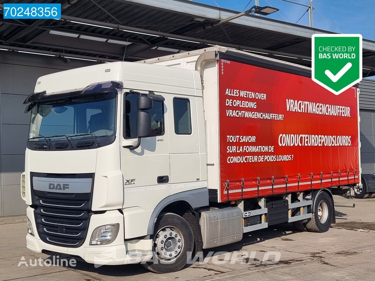 DAF XF 410 4X2 74.000 Original Kms! SC Manual Retarder ACC curtainsider truck