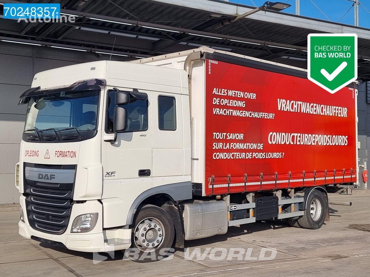 شاحنة ذات أغطية جانبية DAF XF 410 4X2 89.000 Original Kms! SC Manual Retarder ACC Euro 6