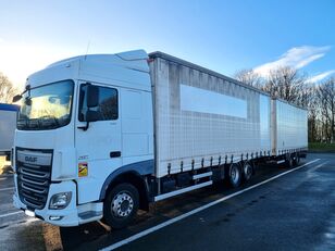 užuolaidinis sunkvežimis DAF XF 440 + užuolaidinė priekaba