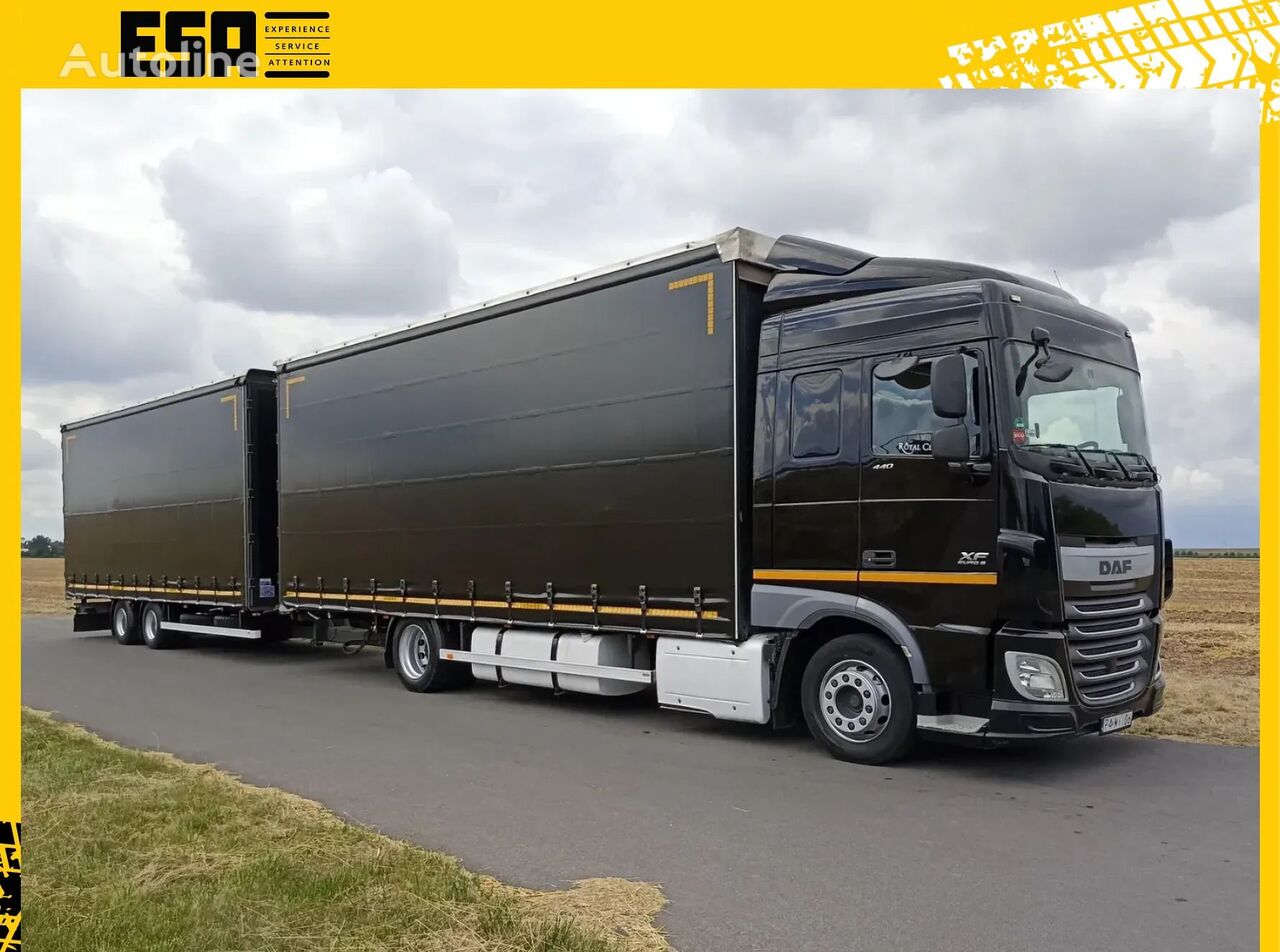 DAF XF 440 FA SC curtainsider truck + curtain side trailer - Autoline