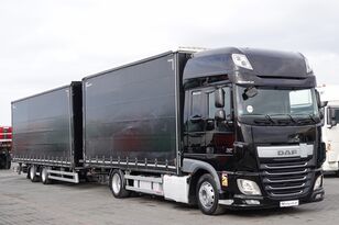 DAF XF 440 / ZESTAW TANDEM 120 M3 / PRZEJAZDOWY / EURO 6 / WECON / 2 kamion sa klizna zavesa cerada + prikolica sa kliznom ceradom