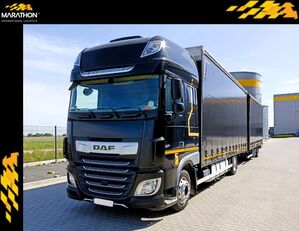 вантажівка шторна DAF XF 450 + причіп штора