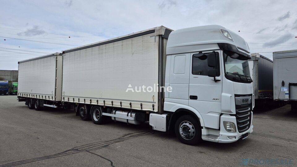 DAF XF 480 curtainsider truck for sale + curtain side trailer | Autoline ZW DAF XF 480 curtainsider truck + curtain side trailer - Autoline