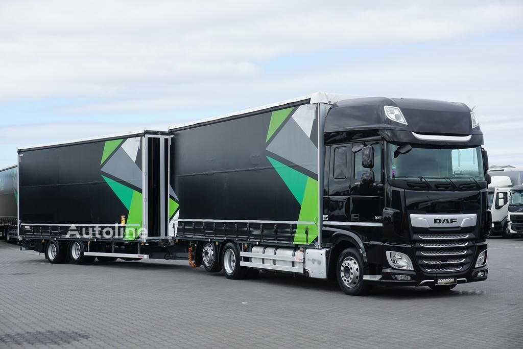 Venta de DAF XF / 480 / ACC / EURO 6 / ZESTAW PRZEJAZDOWY 120 M3 camión con lona corredera + remolque con lona corredera | Autoline PY DAF XF / 480 / ACC / EURO 6 / ZESTAW PRZEJAZDOWY 120 M3 camión con lona corredera + remolque con lona corredera - Autoline